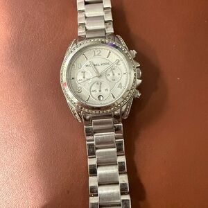 Michael Kors Collection Silver Chronograph Watch $75